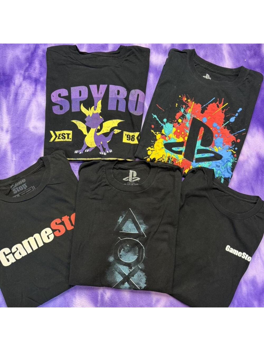 Gamer Tshirt bundle / PlayStation / spyro /gamestop